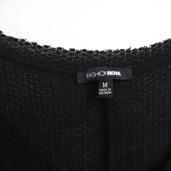 Fashion Nova Waffle V-Neck Lounge Top - Picture 6 of 8